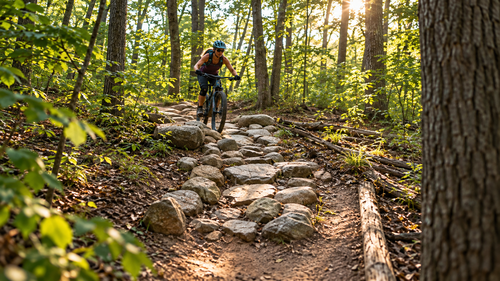 Mountain bike trails at Hillside Park