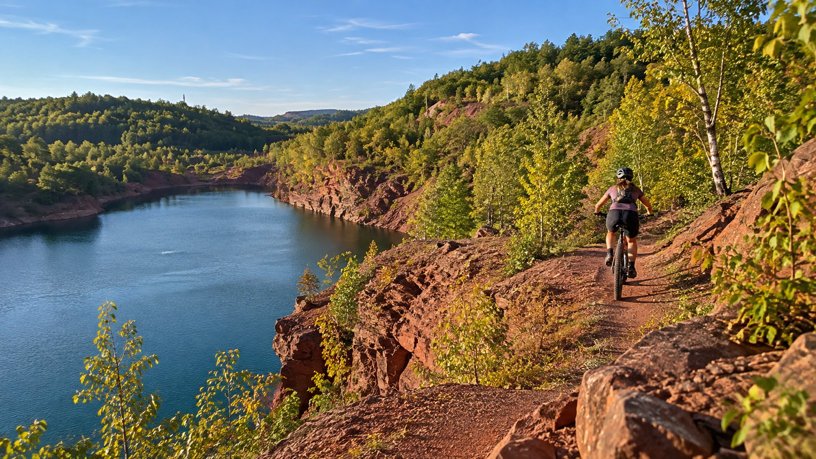 Mountain bike trails at Redhead Mountain Bike Park