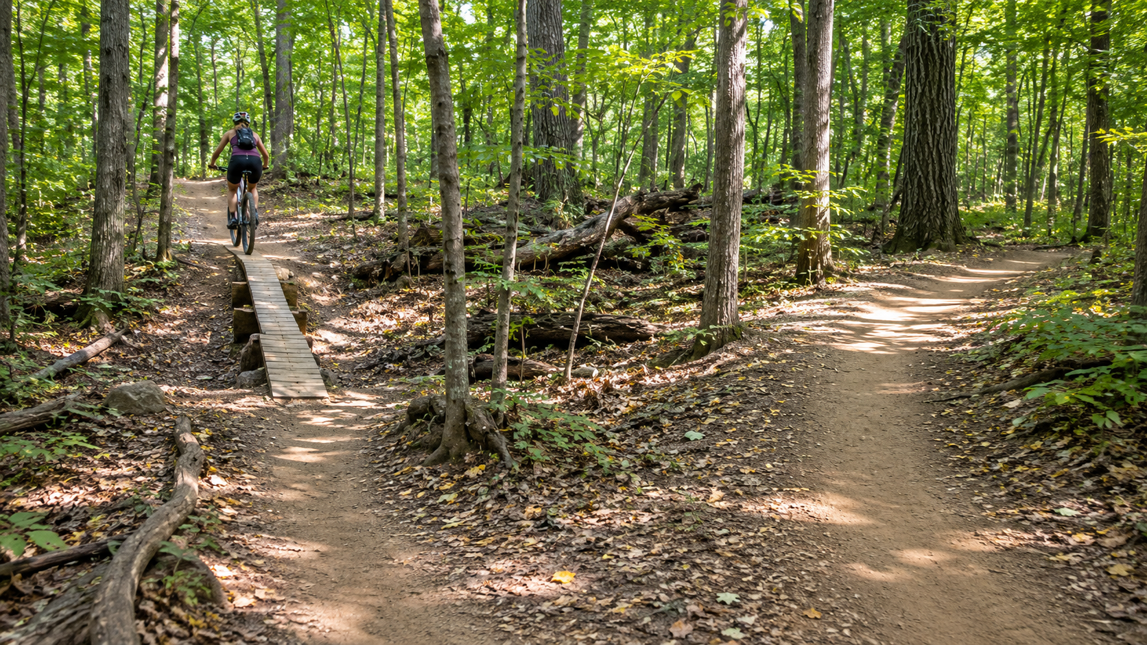 Mountain bike trails at Elm Creek
